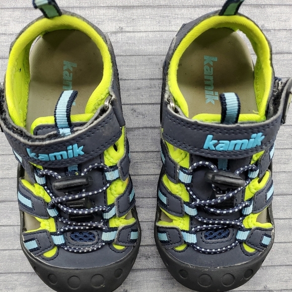 Kamik Toddler Size 11 Blue Gray Crab Water Sandals Closed Toe - Picture 4 of 10